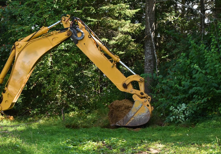 Digging up the septic system